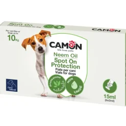 Camon - Fiale Spot-on per Cani Olio di Neem 5 Fiale* Antiparassitari Per Cani|Naturali