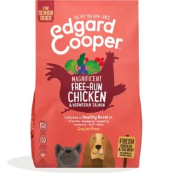 Edgard&Cooper - Senior Large Carne Fresca di Pollo Allevato a Terra e Salmone Norvegese Senza Cereali* Senior E Mature