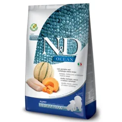 Farmina - Natural & Delicious Medium Maxi Ocean Puppy con Merluzzo, Zucca e Cantalupo* Puppy
