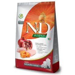 Farmina - Natural & Delicious Pumpkin Grain Free Puppy Medium & Maxi con Pollo, Zucca e Melograno* Puppy