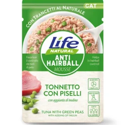 Life Pet Care - Life Cat Anti Hairball Mousse Tonnetto con Piselli* Adult