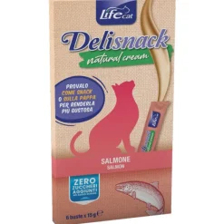 Life Pet Care - Life Cat Deli Snack Natural Cream Salmone* Snack E Masticabili Per Gatti