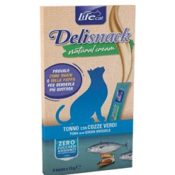 Life Pet Care - Life Cat Deli Snack Natural Cream Tonno* Snack E Masticabili Per Gatti