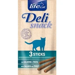 Life Pet Care - Life Cat Deli Snack Salmone e Trota* Snack E Masticabili Per Gatti