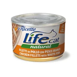 Life Pet Care - Life Cat Le Ricette Filetti di Pollo con Pesce Bianco e Zucca* Adult