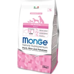 Monge - Natural Superpremium All Breeds Adult Maiale, Riso e Patate* Adult
