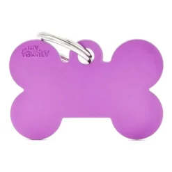 My family - Medaglietta Basic Osso XL Viola in Alluminio* Accessori