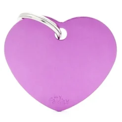 My family - Medaglietta Basic Cuore in Alluminio Viola* Accessori|Accessori