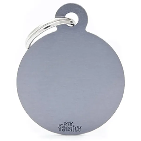 My family - Medaglietta Basic Cerchio in Alluminio Grigio* Accessori|Accessori