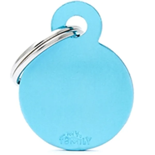 My family - Medaglietta Basic Cerchio in Alluminio Azzurro* Accessori|Accessori