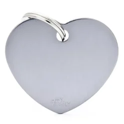 My family - Medaglietta Basic Cuore in Alluminio Grigio* Accessori|Accessori