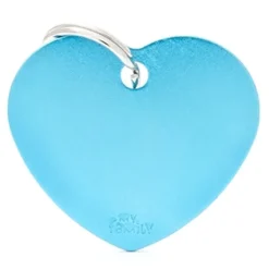 My family - Medaglietta Basic Cuore in Alluminio Azzurro* Accessori|Accessori