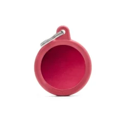 My family - Medaglietta Hushtag Cerchio Alluminio Rosso con Gomma Rossa* Accessori