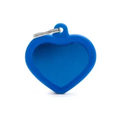 My family - Medaglietta Hushtag Cuore Alluminio Blu con Gomma Blu* Accessori