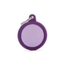 My family - Medaglietta Hushtag Cerchio Alluminio Viola con Gomma Viola* Accessori