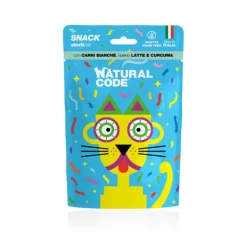 Natural Code - Snack Gatti Sterilizzati con Carni Bianche e Curcuma* Snack E Masticabili Per Gatti