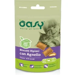 Oasy - Biscotti Ripieni con Agnello* Snack E Masticabili Per Gatti