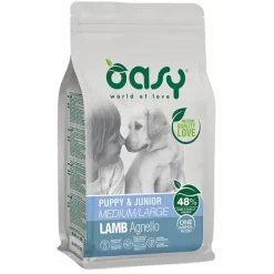 Oasy - One Animal Protein Puppy & Junior Medium & Large con Agnello* Puppy