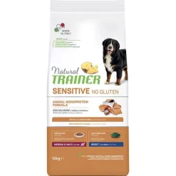 Trainer - Natural Sensitive No Gluten Medium & Maxi Adult con Salmone* Adult