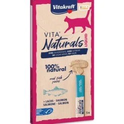 Vitakraft - Vita Naturals Cat Liquid Snack Salmone* Snack E Masticabili Per Gatti